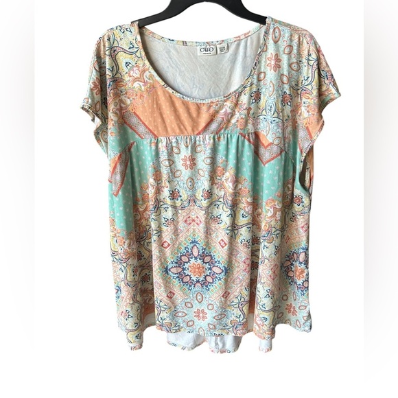 Cato Women’s Boho Flowy Plus Size Top - Picture 1 of 5